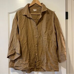 The Simple Folk The Linen Shirt Camel Medium